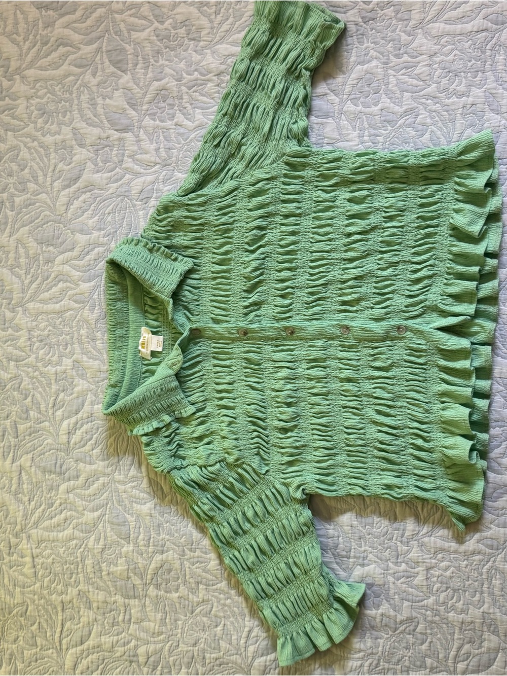 Maeve Green Textured Scrunch Button-Front Women's Summer Top
Anthropologie Sz Lg - Picture 12 of 12